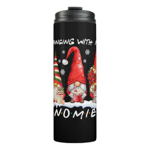 Garrafa Térmica Saindo Com Meus Gnomos Engraçado Gnomo Natal Xmas