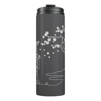 Garrafa Térmica Sakura Serenity: Kimono Mulher Térmica Tumbler