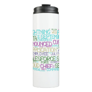 Garrafa Térmica Salesforce Word Cloud Thermal Tumbler