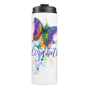 Garrafa Térmica Salpico de borboleta personalizado   