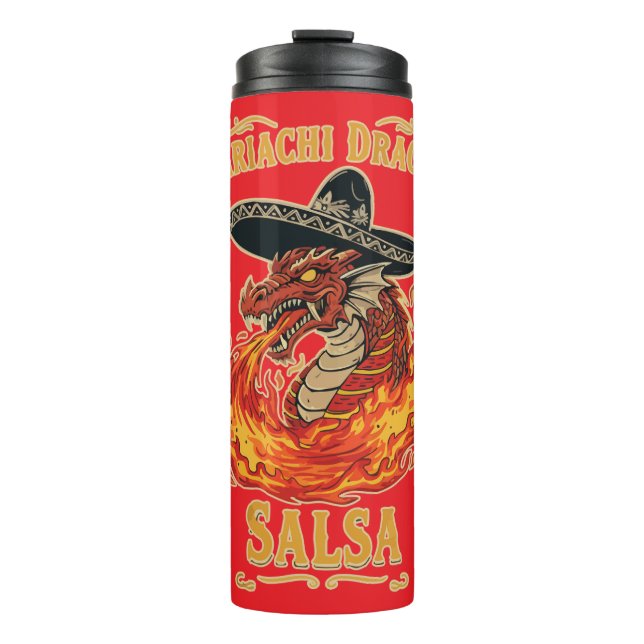 Garrafa Térmica Salsa Mariachi Dragão (Frente)