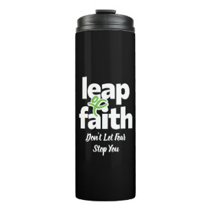 Garrafa Térmica Salto de Fé Não Deixe o Medo Parar Você