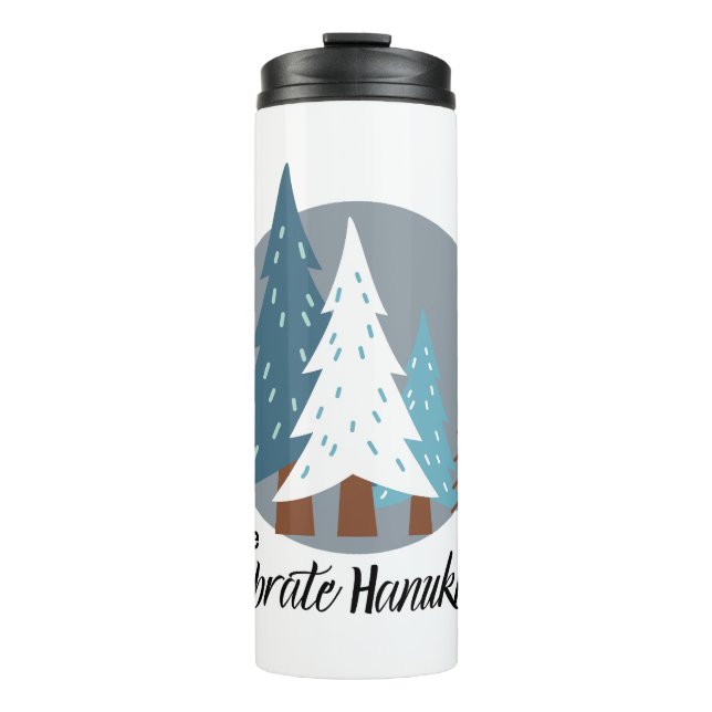 Garrafa Térmica Salve uma árvore - Celebre Hanukkah (Frente)