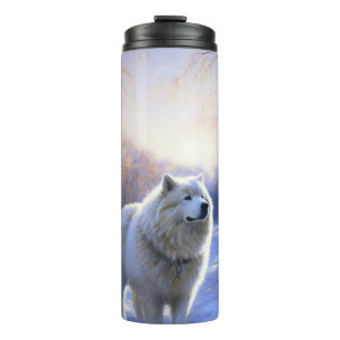 Garrafa Térmica Samoyed Deixe Nevar Natal