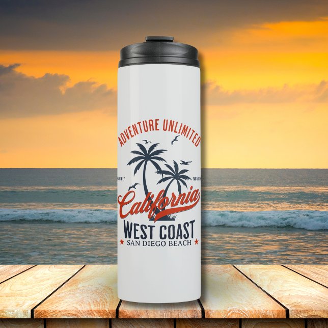 Garrafa Térmica San Diego California Beach Funny San Diego  (Criador carregado)