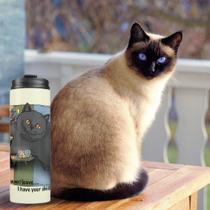 Garrafa Térmica Sandálias de Gato de Shorthair Britânicas Engraçad