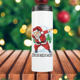 Garrafa Térmica Santa Claus Dabbing Dance Thermal Tumbler