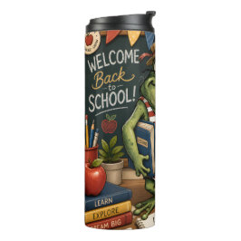 Garrafa Térmica Sapo de Volta às Aulas PNG, Decoração de Sala de A