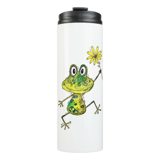 Garrafa Térmica Sapo Feliz Caprichoso Fofo (Frente)