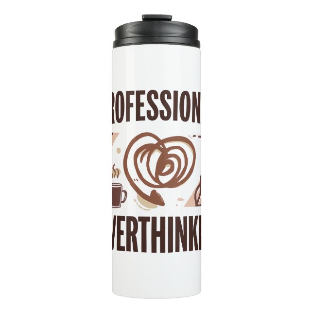 Garrafa Térmica Sarcastic Overthinker with Coffee and Chaos (Frente)
