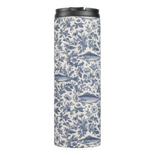 Garrafa Térmica Sardinha Mediterrânea Tumbler Térmico Chinoiserie