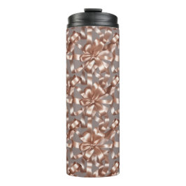 Garrafa Térmica Satin Ribbon Pattern – Elegant Soft Fabric Loop 