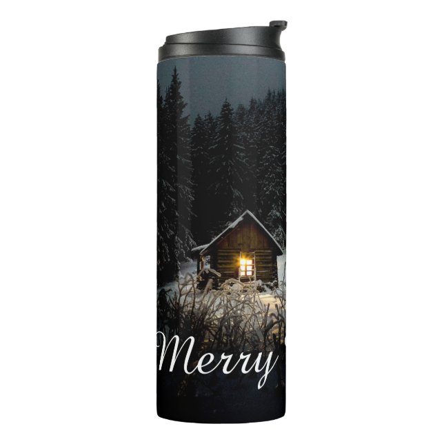 Garrafa Térmica Saudações de Natal com Casa de Bruxa (Giro à esquerda)