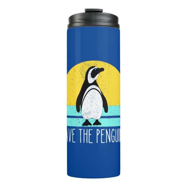 Garrafa Térmica Save The Penguins (Frente)