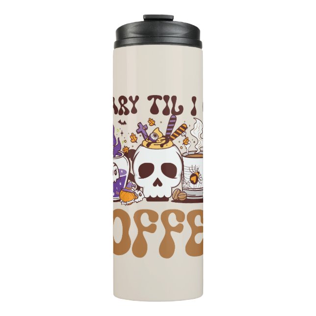 Garrafa Térmica Scary Til Eu Vou Pegar Café (Frente)