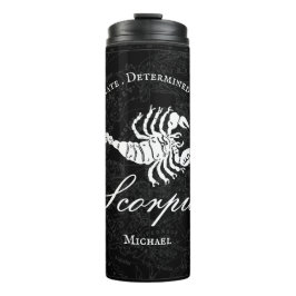 Garrafa Térmica Scorpio Zodiac Personalidade Astrologica Preta
