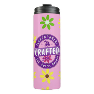 Garrafa Térmica Scrapbookers - Cortar, Colar e Repetir