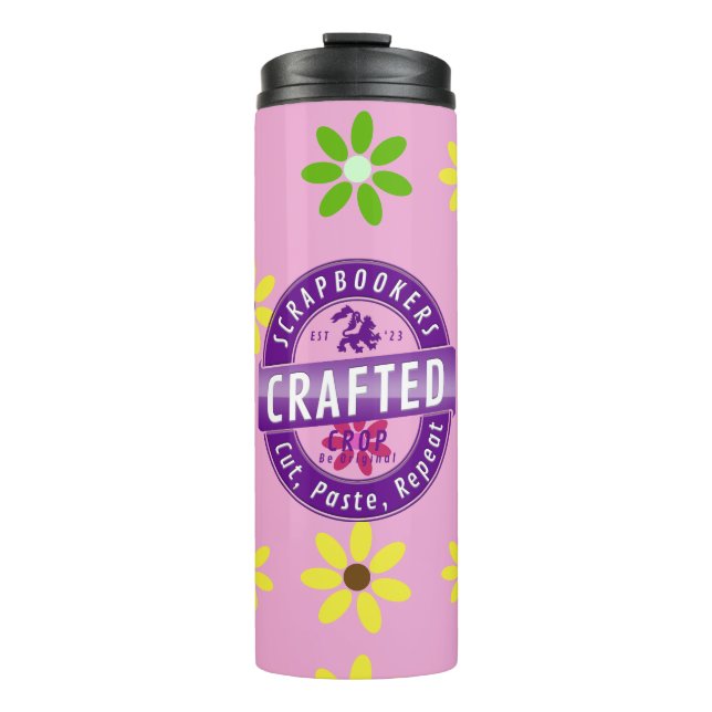 Garrafa Térmica Scrapbookers - Cortar, Colar e Repetir (Frente)