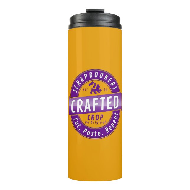 Garrafa Térmica Scrapbookers - Cortar, Colar e Repetir (Frente)