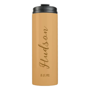 Garrafa Térmica Script de Nome Personalizado Moderno