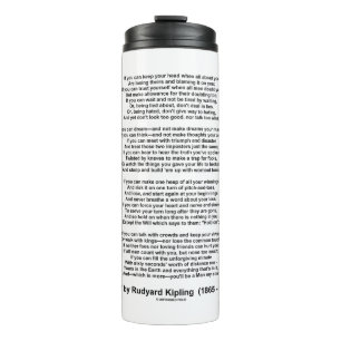 Garrafa Térmica Se - Poema de Rudyard Kipling (Sem Imagem de Kipli