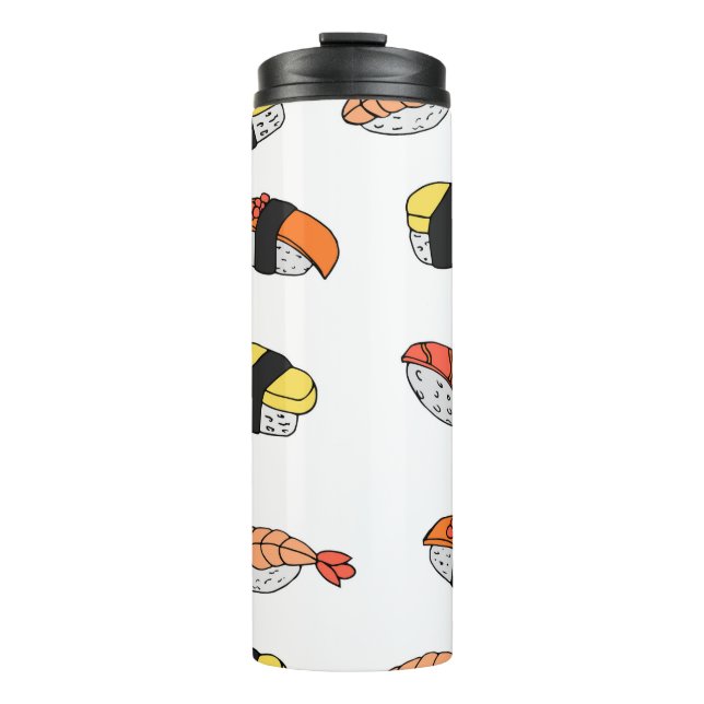 Garrafa Térmica seamless pattern of Sushi (Frente)