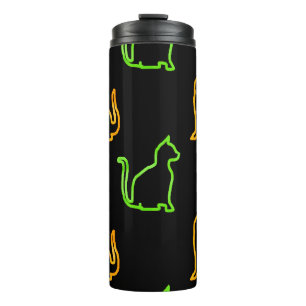 Garrafa Térmica Seamless pattern with catsabstract,animal,art,arti