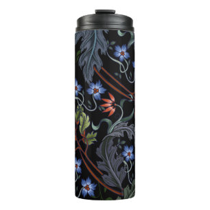 Garrafa Térmica Seamless pattern with flowers in art deco style. M
