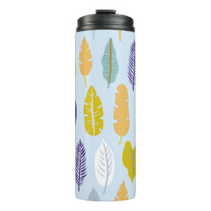 Garrafa Térmica Seamless pattern with wild tropical rainforest pla