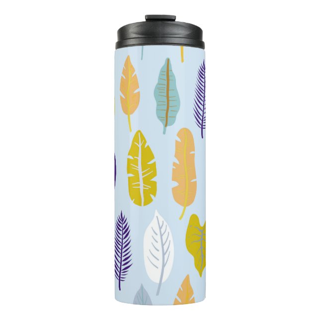 Garrafa Térmica Seamless pattern with wild tropical rainforest pla (Frente)