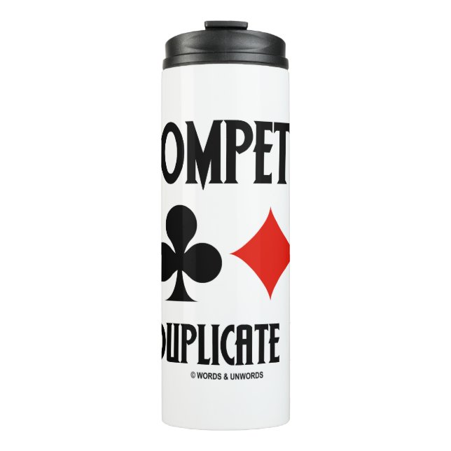 Garrafa Térmica Seja Competitivo Jogar Suportes De Placa Bridge Du (Frente)