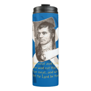 Garrafa Térmica Selkirk Grace Burns Night Citação E Saltire