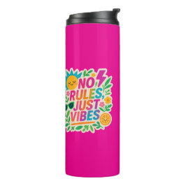Garrafa Térmica Sem Regras Apenas Vibes - Gradiente Neon Kawaii-Pu