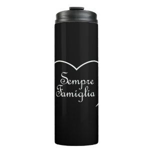 Garrafa Térmica Sempre Famiglia Coração Italiano "Família Sempr