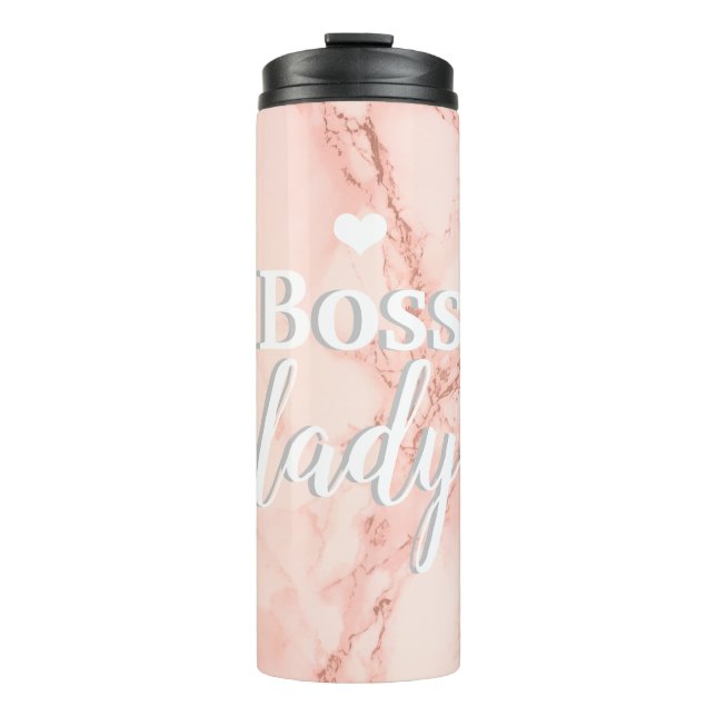 Garrafa Térmica Senhora Rosa Marble Boss (Frente)