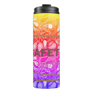 Garrafa Térmica Sensibilização para a segurança Texto vermelho seg