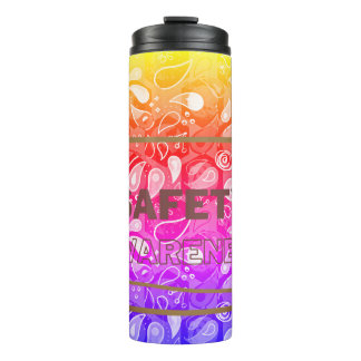 Garrafa Térmica Sensibilização para a segurança Texto vermelho seg