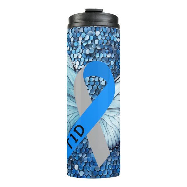 Garrafa Térmica Sensibilização/suporte para diabetes inspiradora (Frente)