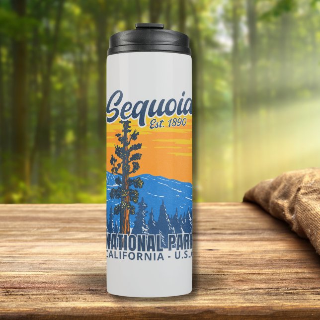 Garrafa Térmica Sequoia National Forest Mountain Scenery (Criador carregado)