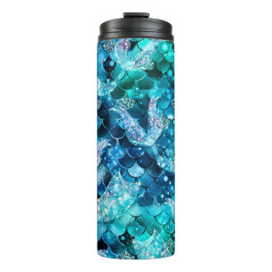 Garrafa Térmica Sereia Escala Azul