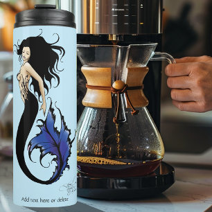 Garrafa Térmica Sereia Tribal Azul