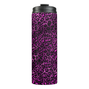 Garrafa Térmica Série de Leão-marinho Dourado e Roxo Design 3