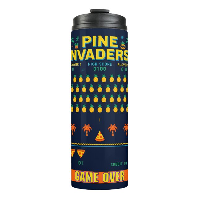 Garrafa Térmica Série Pine Invaders-Pineapple Empire Retro Games (Frente)