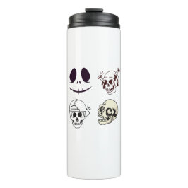 Garrafa Térmica Set of Four Unique Skull Illustrations