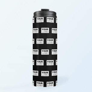 Garrafa Térmica Seu logotipo ou Design   Fundo de cor editável