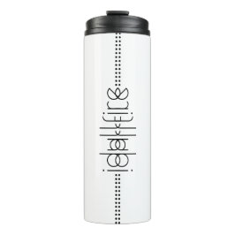 Garrafa Térmica Seu nome como Alienígena Glifos - Branco exclusivo