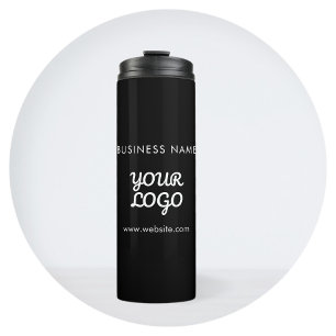 Garrafa Térmica Seu Nome de Negócios com Logo & Site ou Slogan