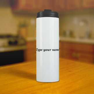 Garrafa Térmica Seu Nome no Tumbler Branco