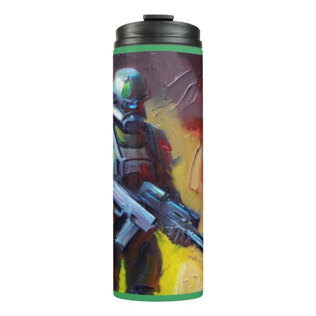 Garrafa Térmica SF - Herói Militar 2 (Frente)