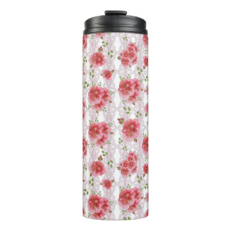 Garrafa Térmica Shabby Chic Rose Tumbler